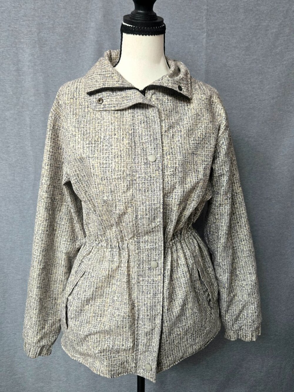 Forresters Utility Jacket Crosshatch Windbreaker Packable Hood‎ Gorpcore Vintage